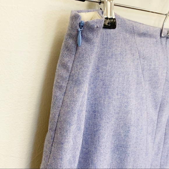 Anthropologie Elevenses Lavender Women’s Textured Knee Length Pleated Back Lined - Picture 2 of 13